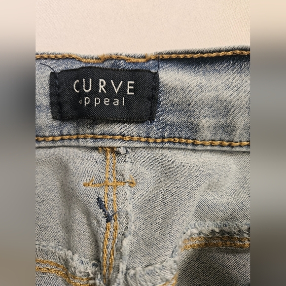 Curve Appeal- Jeans Women's 2 Blue Flare Wide Leg Jeans 72%Cotton . - Picture 8 of 9